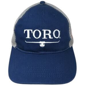 4imprint Baseball Cap Blue One Size Toro Logo Mesh Back Strapback Gray Red Hat